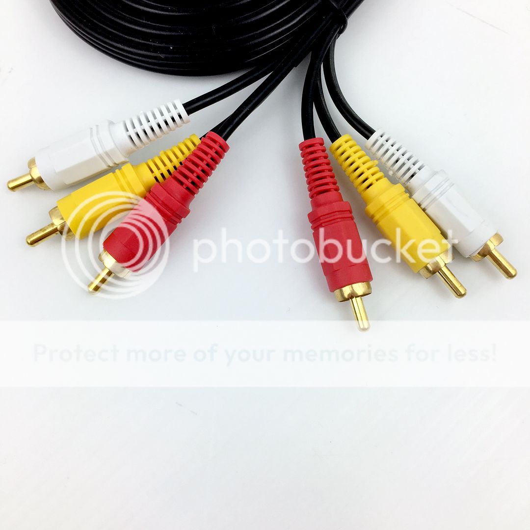 3m AV Cable Male 3RCA to 3 RCA Male Composite Lead Audio Video Cord for